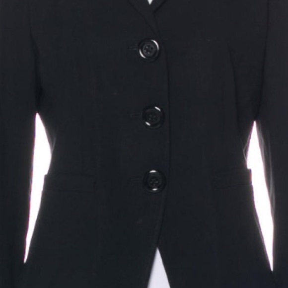 Lafayette 148 Wool Blazer Black Jacket - Picture 3 of 6